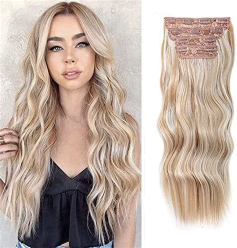 Le Secret 4pcs Hair Extensions 20 Inches Clip In Hair Extensions Long Wavy Hair