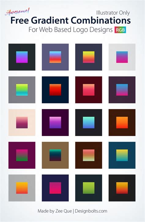 20 Awesome Free Gradient Color Combinations For Web Based Logo Designs