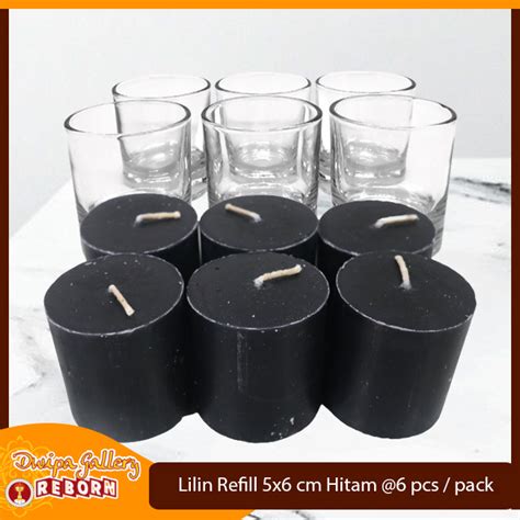 Jual Lilin Refil Gelas Candle Stearin Wax Isi Ulang 5x6 Cm 6 Pcs