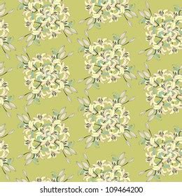 Allover Design Flower Bunch Pattern Repeat Stock Illustration