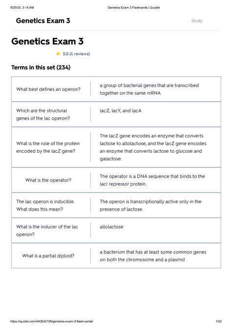 Genetics Exam 3 Flashcards Quizlet Genetics Exam 3 5 4 Reviews