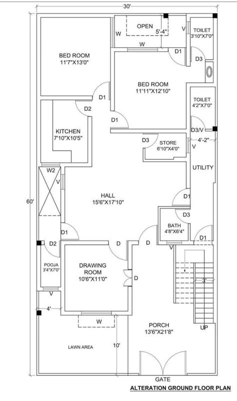 Feet By Feet X House Plan