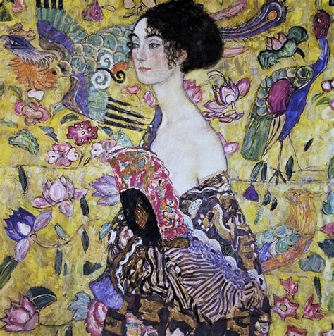 Gustav Klimt 1862 1918 Dame mit Fächer Catawiki