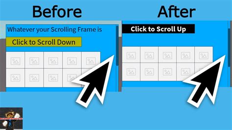 Roblox How To Press Button To Scroll Down Frame Youtube