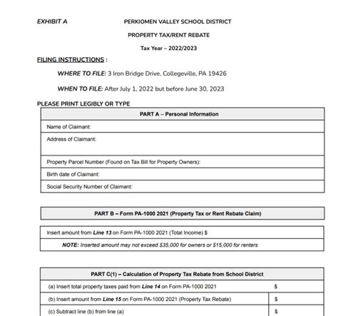 Property Tax Rebate Form For Seniors In Pa Printable Rebate Form