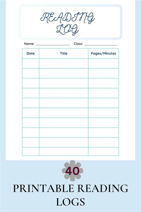 40 Free Printable Reading Logs By Printaboles Medium