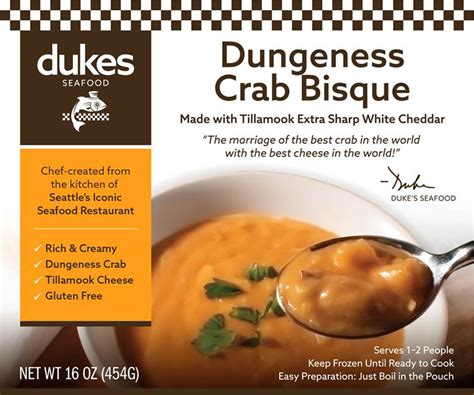 Dukes Seafood Frozen Dungeness Crab Bisque Chowder Duke S Seafood