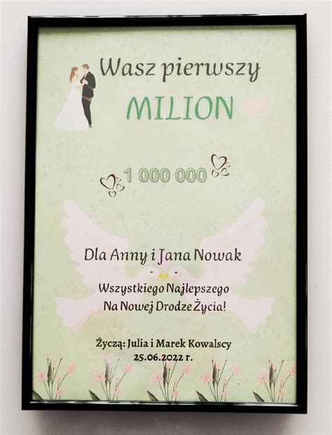 Prezent na Wesele Wasz Pierwszy Milion pachnący Sławutowo Kup teraz