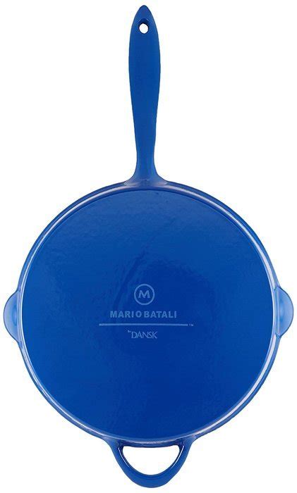 Mario Batali Enameled Cast Iron 12 Inch Open Saute Pan By Dandk Cobalt N3 Free Image Download