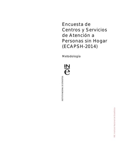 Encuesta de Centros y Servicios de Atención a Personas sin Hogar