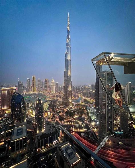 View From Burj Khalifa Observatory Sky View Observatory Dubai New