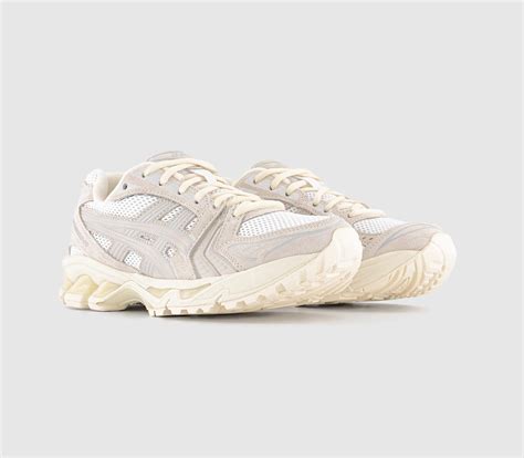 Asics Gel Kayano 14 Trainers White Smoke Grey Womens Trainers