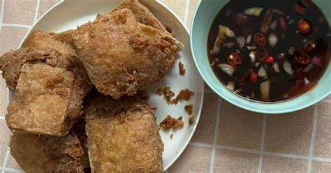 Resep Tahu Putih Goreng Telur Saus Kecap Oleh Fika Hasibuan Cookpad