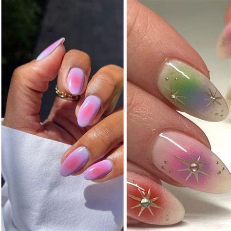 11 Dreamy Airbrush Nail Designs Galactic Hazy And Rainbow