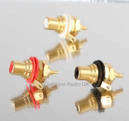 Neutrik Nys367 Gold Rca Phono Chassis Sockets Red White