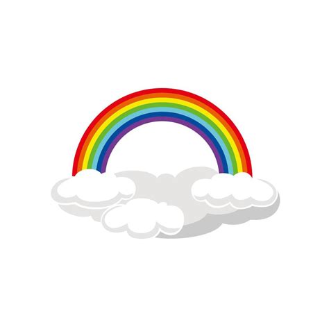 rainbow cartoon. sky element vector illustration 10504454 Vector Art at ...