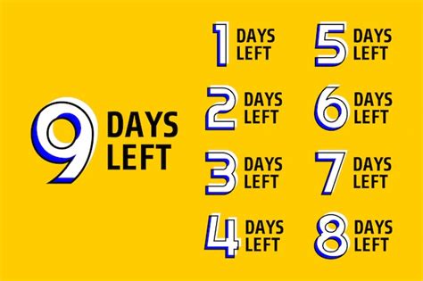 Premium Vector Set Of Number Days Left Countdown