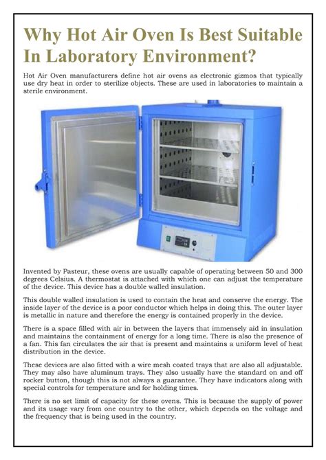 Laboratory Hot Air Oven Diagram