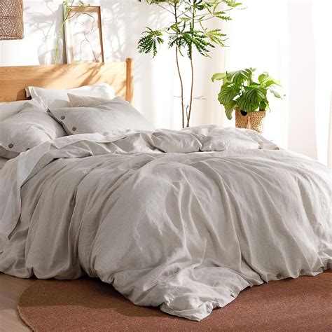 Amazon Bedsure Linen Duvet Cover Queen Linen Cotton Blend Duvet