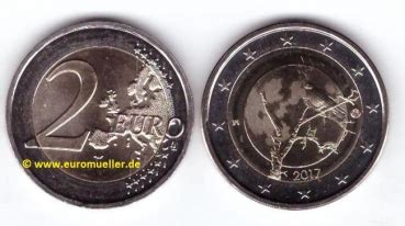 euromueller de 2 Euro Sondermünze Finnland 2017 Natur