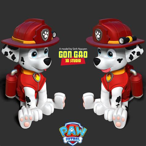 Marshall Paw Patrol Fanart 3d Print Model By Sinh Nguyen