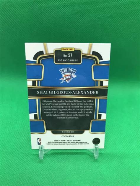 2023 24 PANINI SELECT Shai Gilgeous Alexander Concourse Blu Ghiaccio