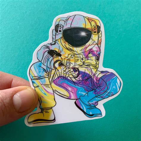 Astronaut Sticker Space Sticker Rocket Sticker Space Etsy