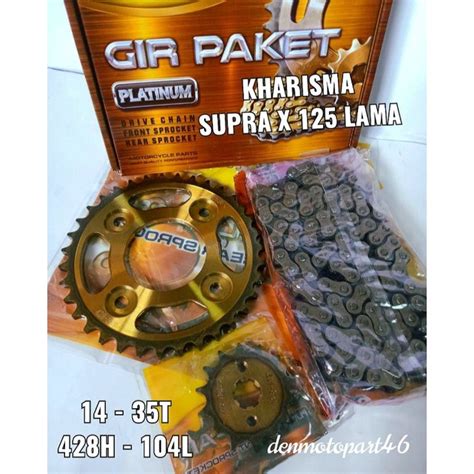 Jual Gear Gir Rantai Set Paket Motor Honda Supra X 125 Karisma