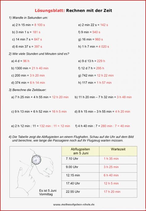 Rechnen Mit Größen Übungsblätter Kostenlose Arbeitsblätter Und