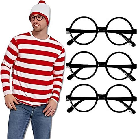 Amazon.com: Wheres Waldo Round Glasses - Fashionable Circle Glasses ...