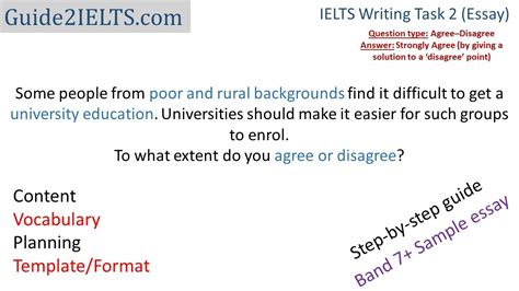 IELTS Writing Task 2 Sample Essay Agree Disagree Easier College