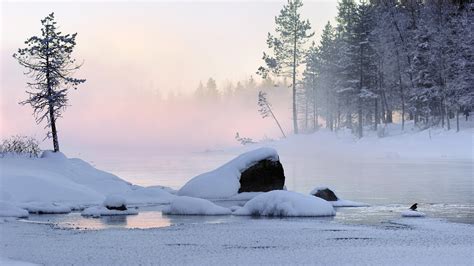 Papel De Parede X Px Panorama Neve Inverno X