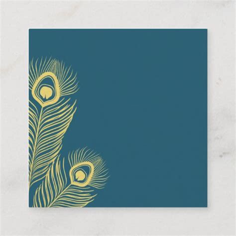 Elegant Gold Peacock Wedding Hotel Accomodations Enclosure Card Zazzle