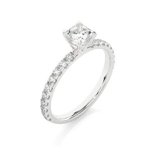 Shop 1ct Princess Cut Diamond Ring White Gold - Gemone Diamond