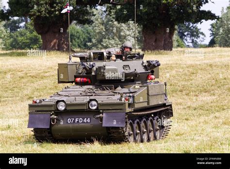 A British Army FV107 Scimitar armoured tracked military reconnaissance ...