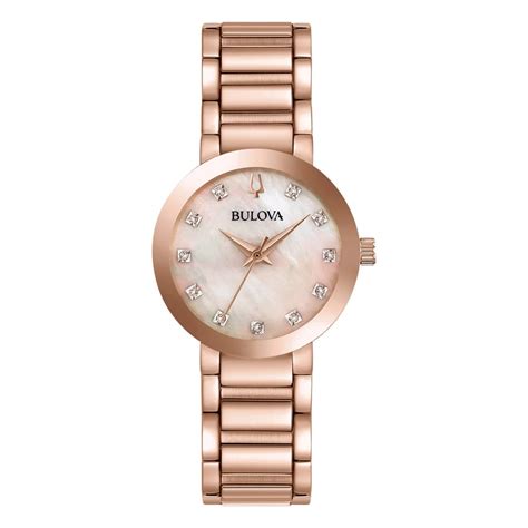 Reloj Bulova Mujer Ctaloga Reloj Acero Inoxidable Oro Reosa 97P132