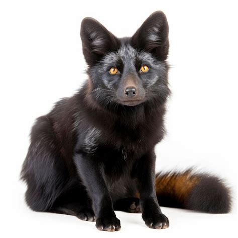 Premium AI Image | A beautiful black and brown fox