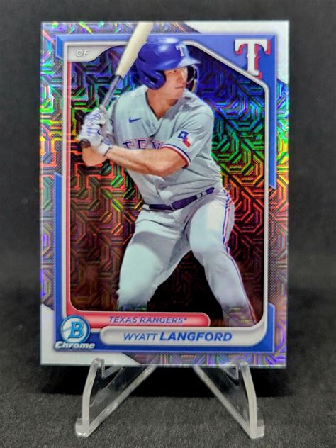 2024 Bowman Chrome Mega Box Wyatt Langford BCP 64 MOJO Refractor EBay