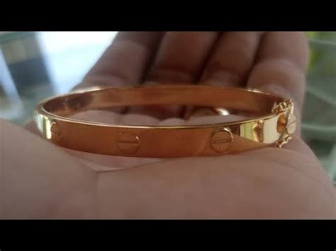 HOW TO MAKE CARTIER BANGLE 18K YELLOW GOLD FR 999 COIN Tatak LG Vid 8