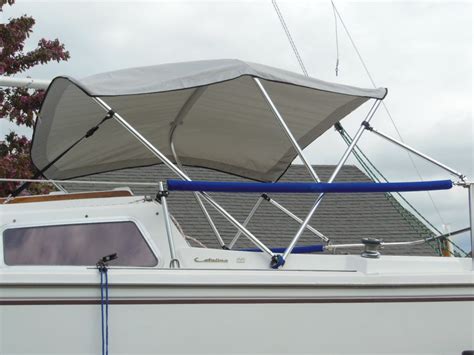 Upgrade To A Bimini Top On A Budget The Tingy Sailor In