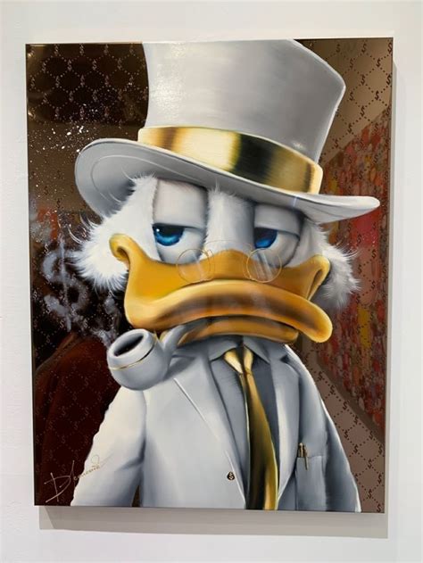 A Painting Of A Duck Wearing A Top Hat