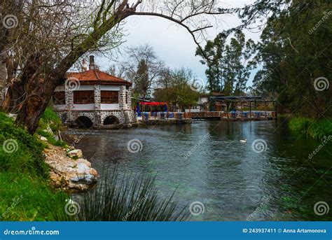 Akyaka Mugla Turkey Azmak River And Turkish Restaurant For Tourists