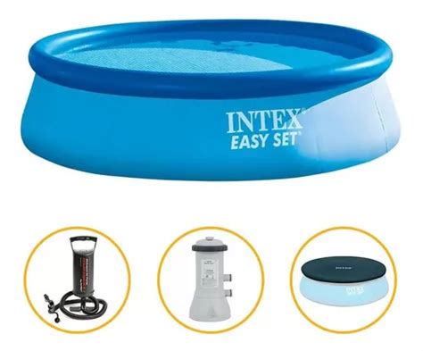 Piscina Inflável Easy Set 2 362l Filtro Capa Bomba Intex Frete grátis