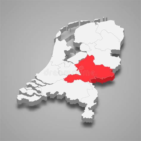 Gelderland Province Location within Netherlands 3d Map Stock Illustration - Illustration of city ...