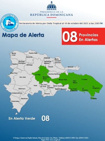 Centro de Operaciones de Emergencias COE Emisión de Alerta por onda