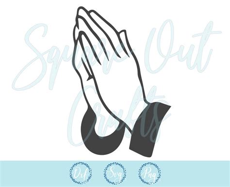 Praying Hands Svg Prayer Svg Silhouette Cutting File Clipart Etsy