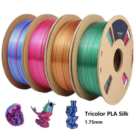 Filamento Tricolor Para Impresora 3D 1 75mm 1kg Seda Tricolor