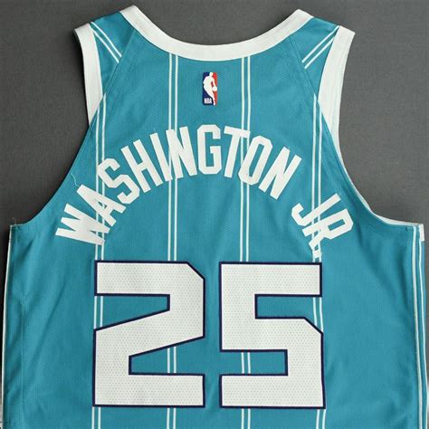 P J Washington Charlotte Hornets Game Worn Icon Edition Jersey