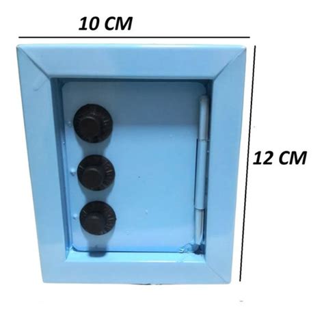 Mini Cofre Segredo Cofrinho Porta Notas Moedas Cédulas