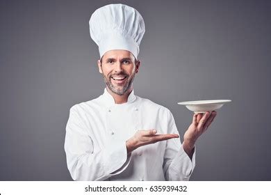 Happy Chef Holding Plate Stock Photo Shutterstock